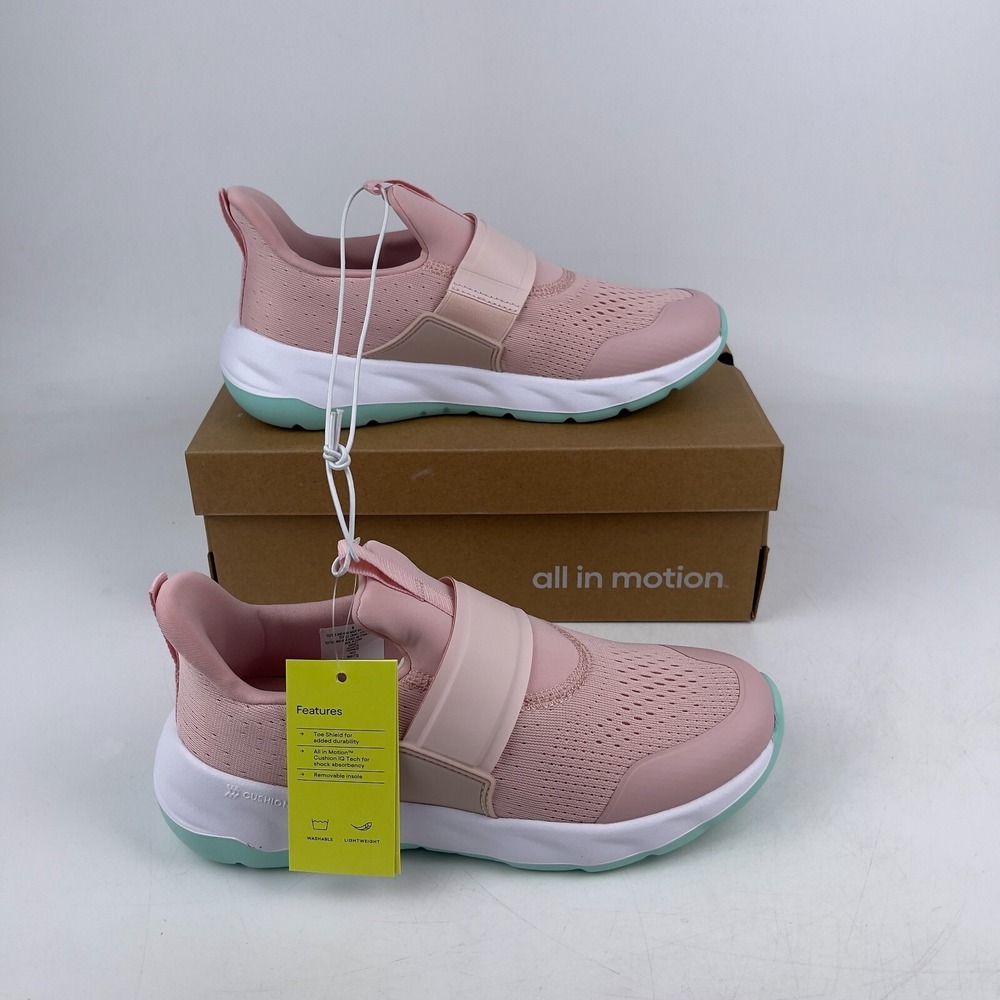 All In Motion Dillon Slip-On Performance Sneakers Kids US 5 Pink Blush Cushioned